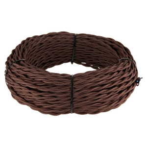 Изображение Ретро кабель витой 2х1,5 (коричневый) 50 м W6452514