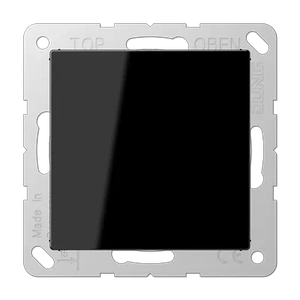 Изображение Заглушка с опорной пластиной A creation черный глянцевый A594-0SW Jung