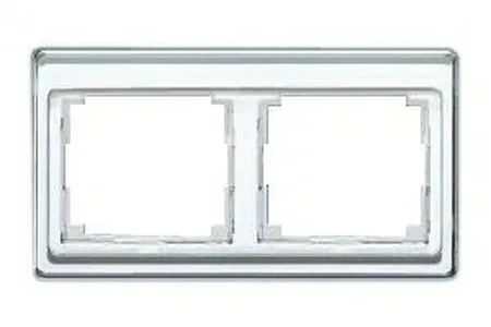 Изображение Рамка двойная, для горизонтального монтажа Jung SL 500, стекло серебро sl5820si SL 500