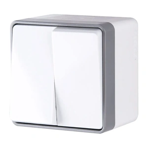 Изображение Выключатель двухклавишный влагозащищенный Gallant (слоновая кость) WL15-03-02