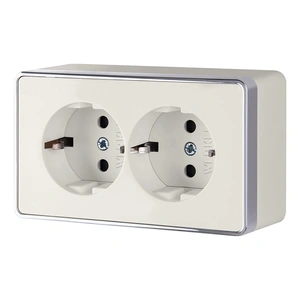 Изображение Розетка двойная с заземлением Gallant (слоновая кость) W5072103