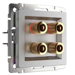 Изображение Акустическая розетка (серебряный) WL06-AUDIOx4