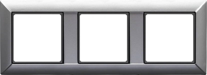 Изображение Рамка на 3 постf Eco Profi алюминий EP483AL Jung