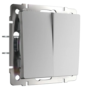 Изображение Перекрестный переключатель двухклавишный (серебряный) W1123008