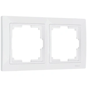 Изображение Рамка на 2 поста (белый, basic) W0022001