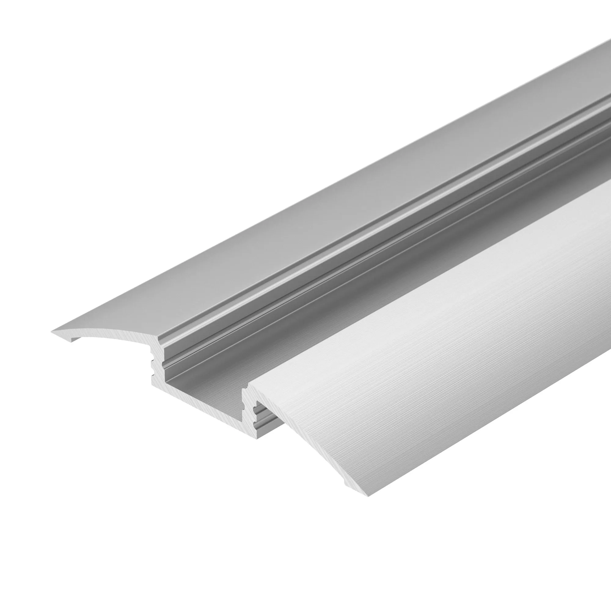 Профиль с экраном ALU-FLAT-2000 ANOD+FROST (Arlight, Алюминий)