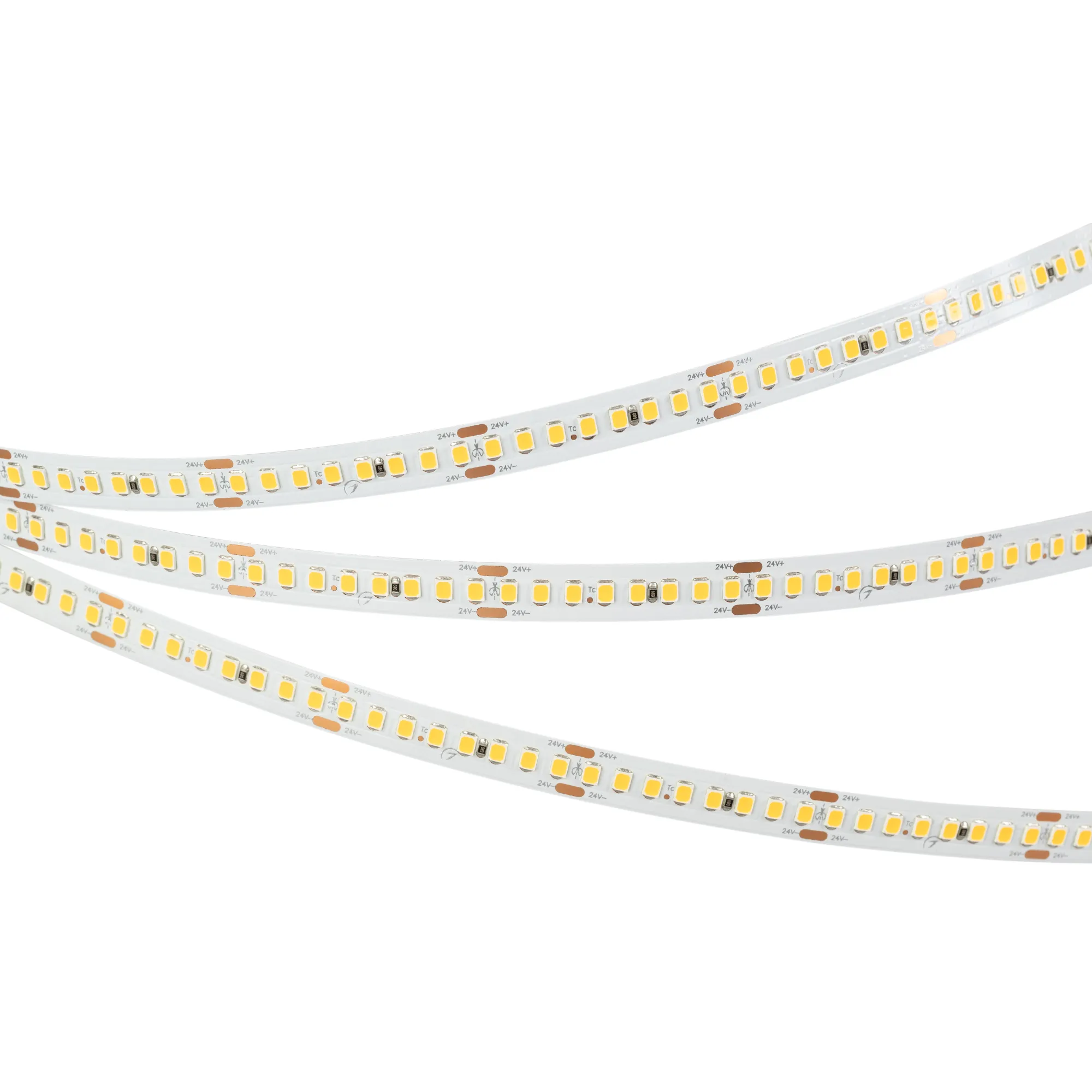 Лента RT-A192-10mm 24V Warm2400 (17.6 W/m, IP20, 2835, 5m) (Arlight, высок.эфф.150 лм/Вт)