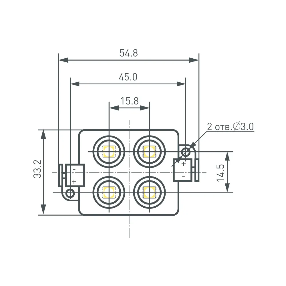 Модуль герметичный ARL-LM5050-4L-12V Blue (Arlight, Пластик) - Изображение